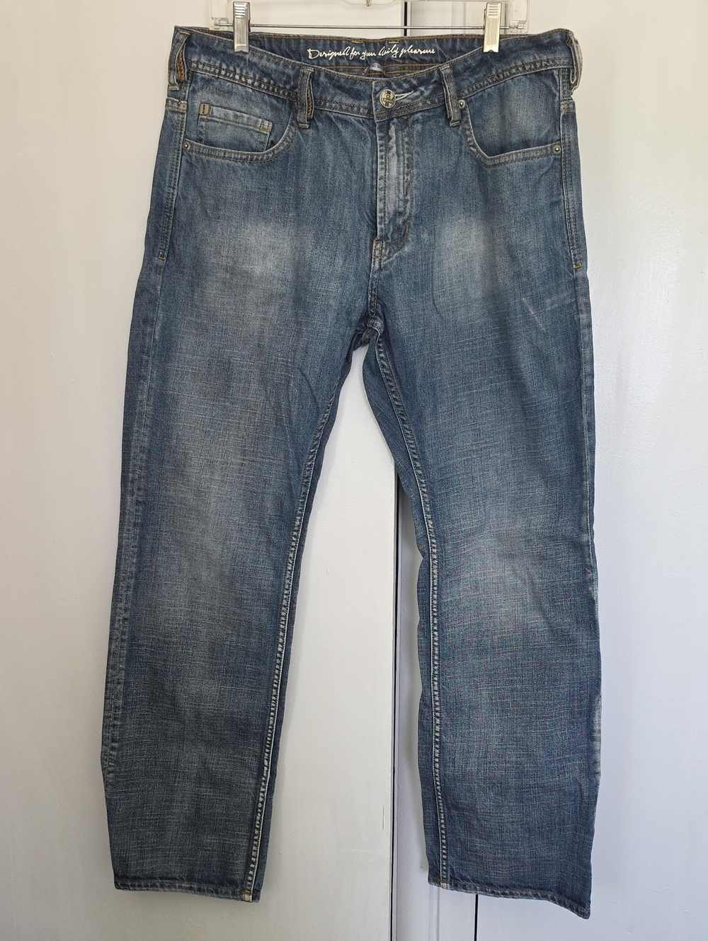 Men's Faded-Blue Jeans